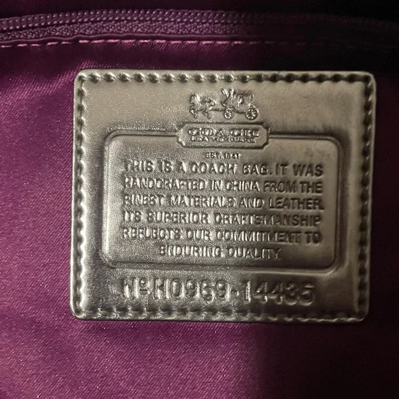 Coach poppy tote purse handles and cross body strap EUC final price drop - Picture 7 of 12